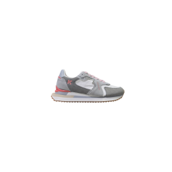 Szare skórzane sneakersy damskie Kobbo 100100 - 1