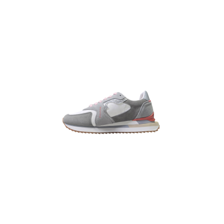 Szare skórzane sneakersy damskie Kobbo 100100 - 3