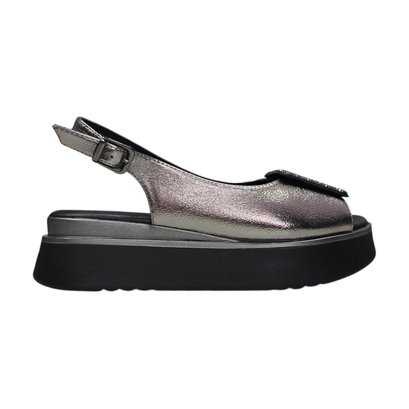 Sandały damskie na platformie Potocki 12590 Pewter - 3