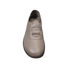 Skórzane półbuty damskie Potocki 15315 Khaki - 4