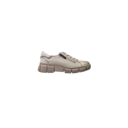 Beżowe skórzane sneakersy damskie Potocki 19305 - 1