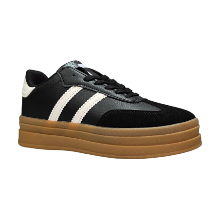 Czarne sznurowane sneakersy, adidasy damskie Skotnicki 5081 - 3