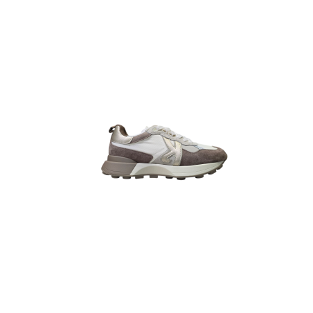 Beżowe skórzane sneakersy damskie Kobbo 66954 - 1