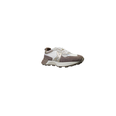 Beżowe skórzane sneakersy damskie Kobbo 66954 - 2