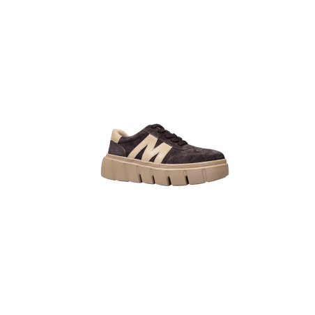 Czekoladowe skórzane sneakersy damskie Vinceza 79561 - 2