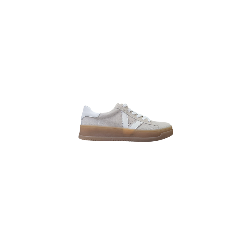 Beżowe skórzane sneakersy damskie Vinceza 79597 - 1