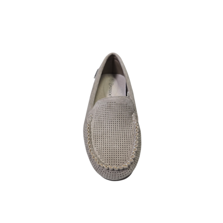 Zamszowe mokasyny damskie Potocki 9301 khaki - 4