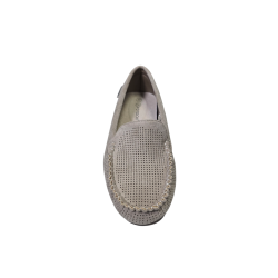 Zamszowe mokasyny damskie Potocki 9301 khaki - 4