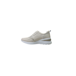 Beżowe skórzane sneakersy damskie Cambell 94311 - 3