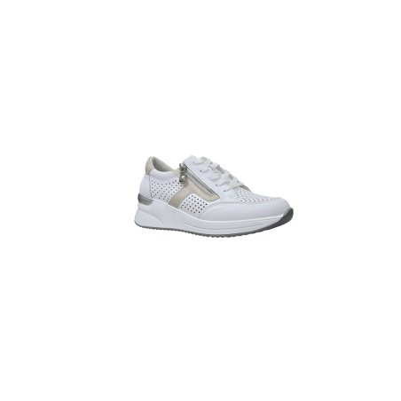 Białe skórzane sneakersy damskie na koturnie Vinceza 95403 - 2