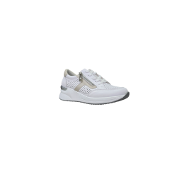 Białe skórzane sneakersy damskie na koturnie Vinceza 95403 - 2