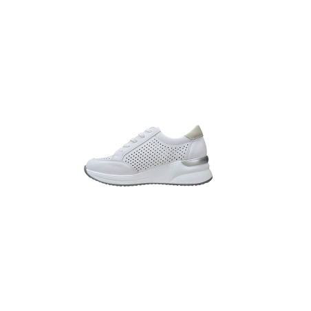 Białe skórzane sneakersy damskie na koturnie Vinceza 95403 - 3