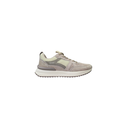 Skórzane sneakersy damskie Cambell 98320 Khaki - 1