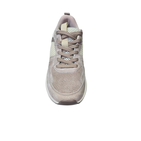 Skórzane sneakersy damskie Cambell 98320 Khaki - 4
