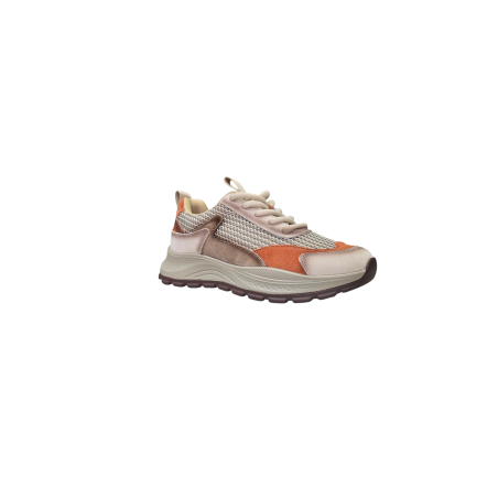 Beżowe skórzane sneakersy damskie Cambell 98323 - 2