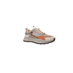 Beżowe skórzane sneakersy damskie Cambell 98323 - 2