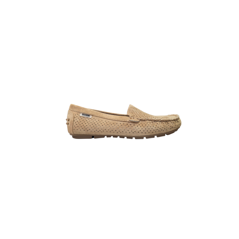 Zamszowe mokasyny damskie Goodin FL200 D.beige - 1