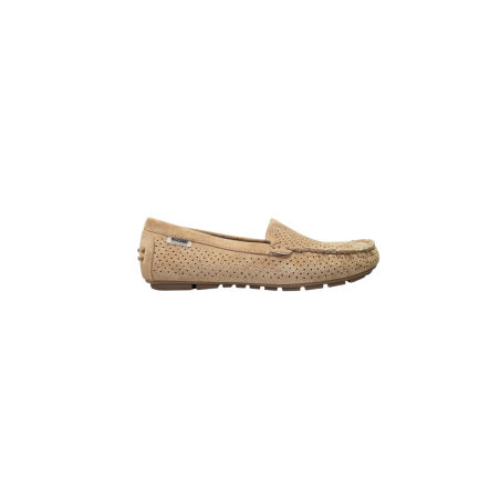 Zamszowe mokasyny damskie Goodin FL200 D.beige - 1
