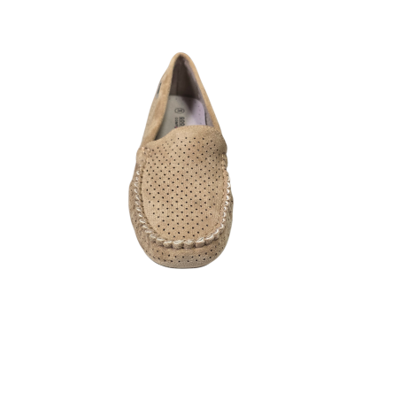 Zamszowe mokasyny damskie Goodin FL200 D.beige - 4