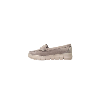 Zamszowe mokasyny damskie na platformie Goodin FL26104 Khaki - 3