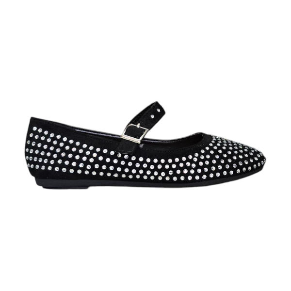 Czarne balerinki damskie Small Swan L11-263 - 1