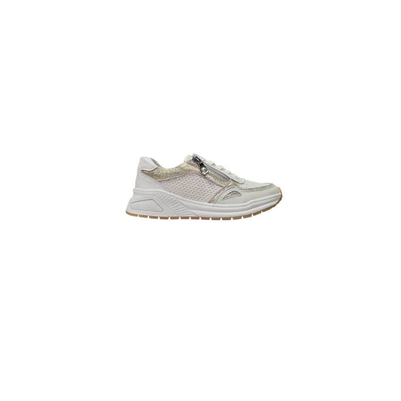 Beżowe skórzane sneakersy damskie Goodin PI2603 - 1