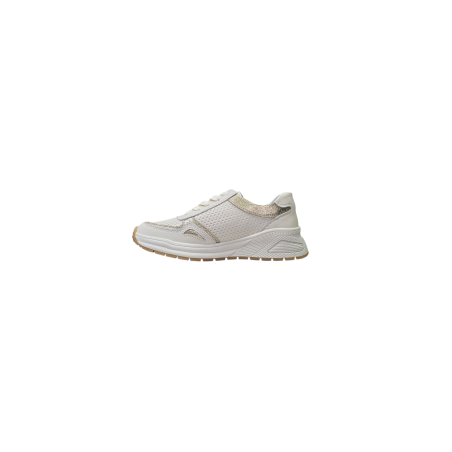 Beżowe skórzane sneakersy damskie Goodin PI2603 - 3