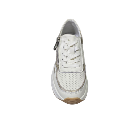 Beżowe skórzane sneakersy damskie Goodin PI2603 - 4