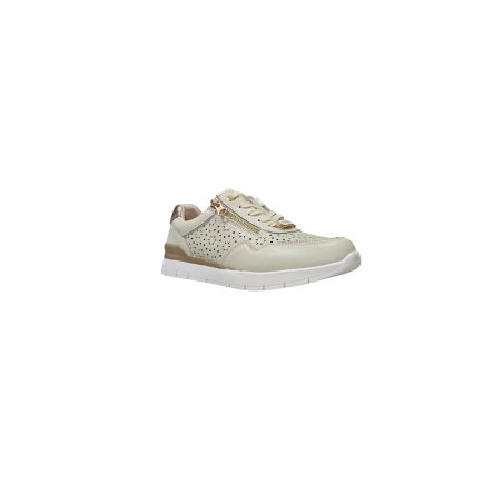 Beżowe skórzane sneakersy, półbuty Goodin XW1052 - 2
