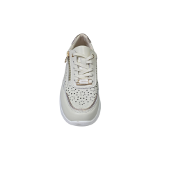 Beżowe skórzane sneakersy, półbuty Goodin XW1052 - 4
