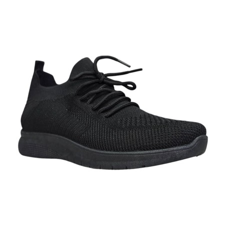 Czarne lekkie sneakersy sportowe buty News 4754 - 5