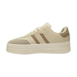 Beżowe sznurowane sneakersy, adidasy damskie Skotnicki 5081 - 3