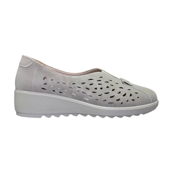 Ażurowe półbuty damskie Potocki 90341 khaki - 3
