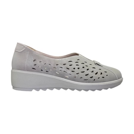Ażurowe półbuty damskie Potocki 90341 khaki - 3