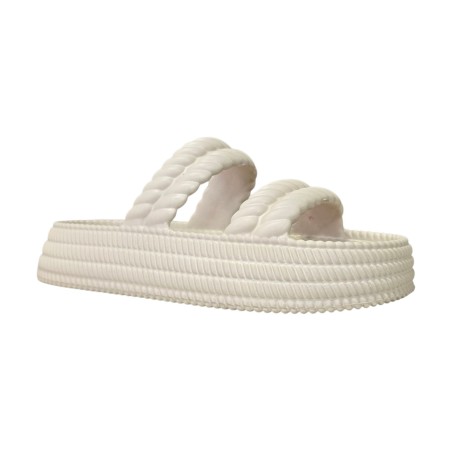 Beżowe klapki damskie na paski D&A - 5