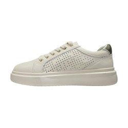 Beżowe skórzane półbuty, sneakersy damskie Goodin XF184 - 6