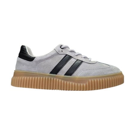 Szare skórzane sneakersy Goodin XF199 - 4