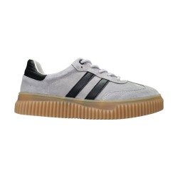 Szare skórzane sneakersy Goodin XF199 - 4