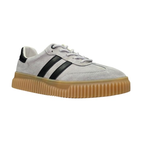 Szare skórzane sneakersy Goodin XF199 - 5