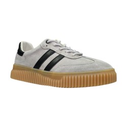 Szare skórzane sneakersy Goodin XF199 - 5