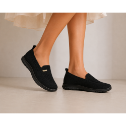 Czarne lekkie sneakersy damskie News 219 - 5