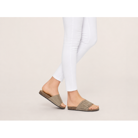 Klapki damskie Potocki 17309 Khaki - 1