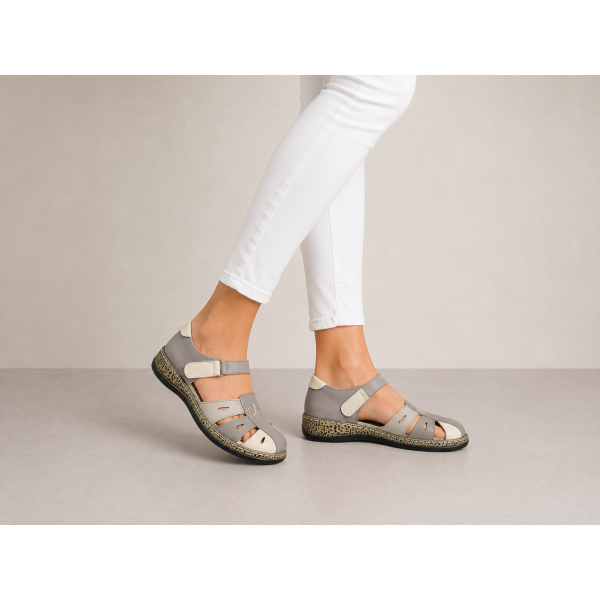 Półbuty damskie Potocki 90396 khaki - 1