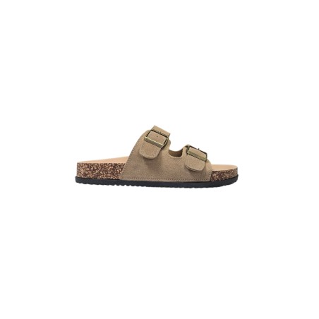 Skórzane klapki damskie Potocki 30310 khaki - 2