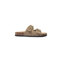 Skórzane klapki damskie Potocki 30310 khaki - 2