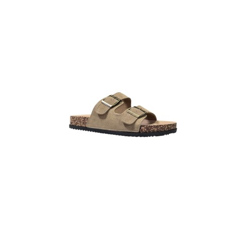 Skórzane klapki damskie Potocki 30310 khaki - 3