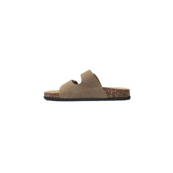 Skórzane klapki damskie Potocki 30310 khaki - 4