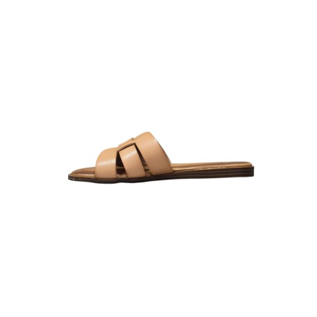 Płaskie klapki damskie Potocki 30303 camel - 4