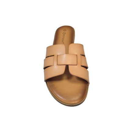 Płaskie klapki damskie Potocki 30303 camel - 5