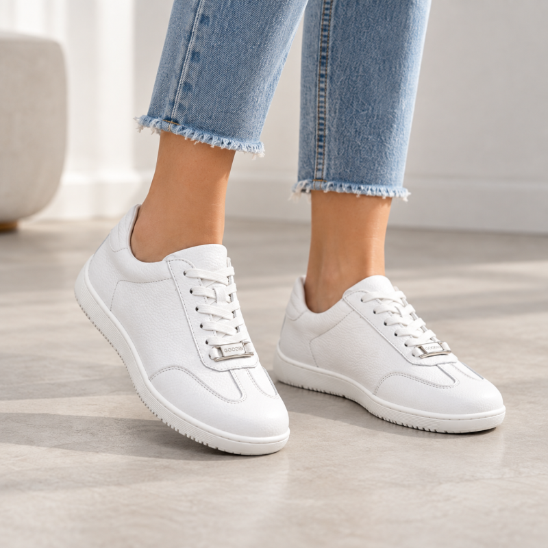 Białe półbuty, sneakersy damskie Goodin XW1116 - 1